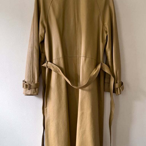 Leather trench coat
