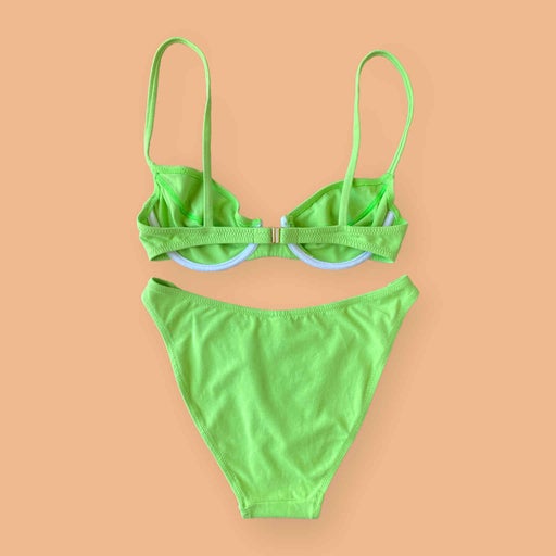 Neon green swimsuit