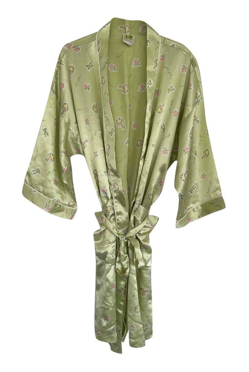 Satin bathrobe