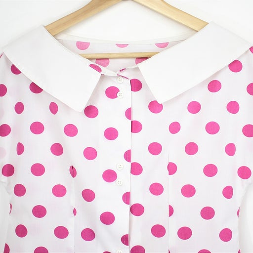 80&#39;s polka dot blouse