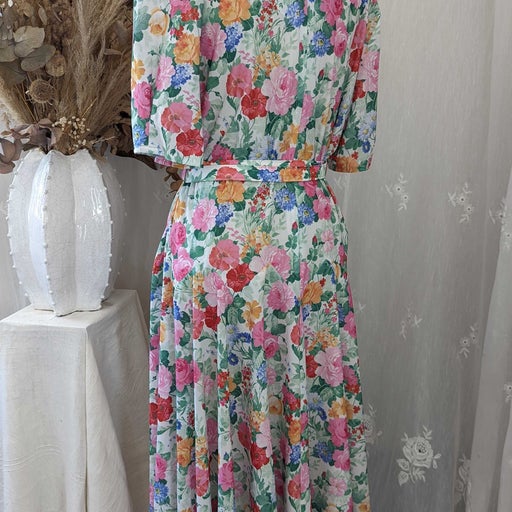 80&#39;s floral dress