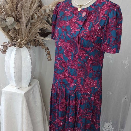 80&#39;s paisley dress