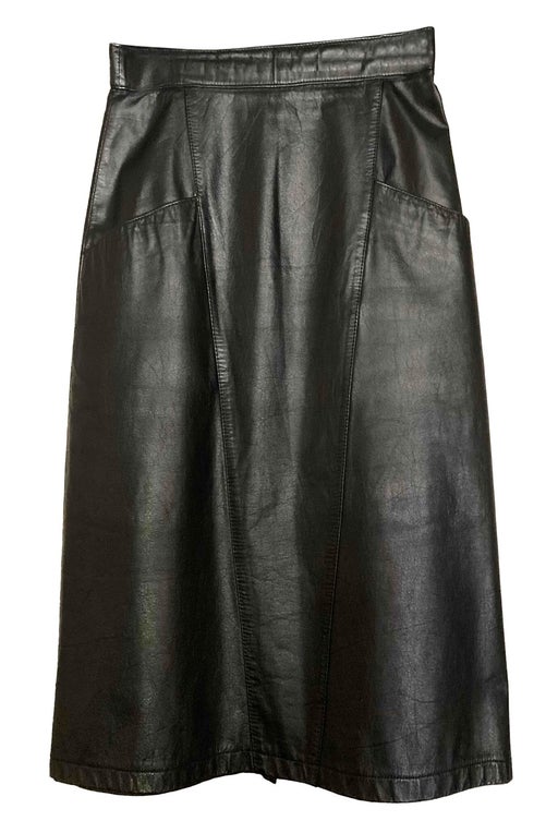 80's leather skirt