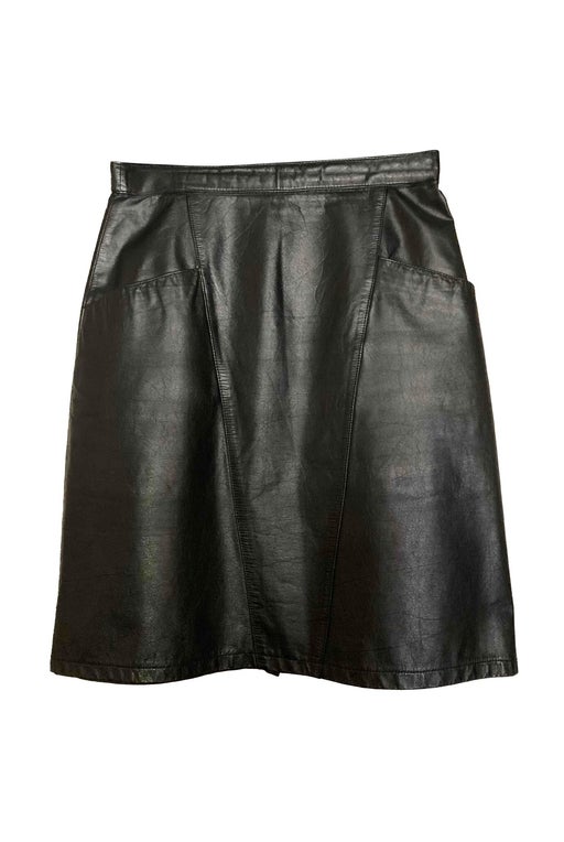 80's leather skirt