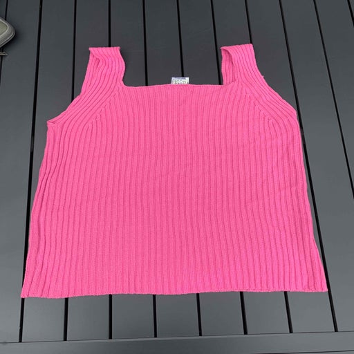 Top rose en maille