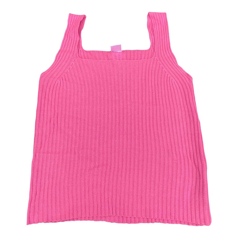 Top rose en maille