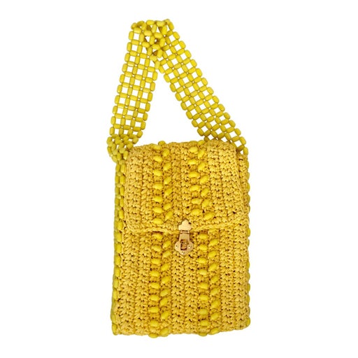 Crochet and pearl bag