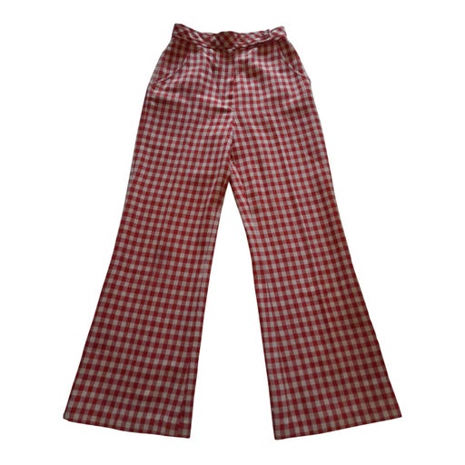 Gingham flare pants