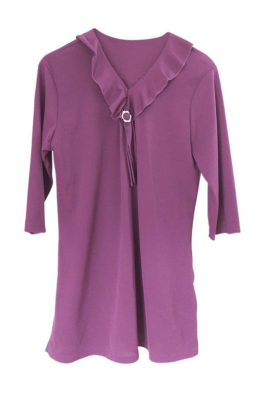 80's purple blouse