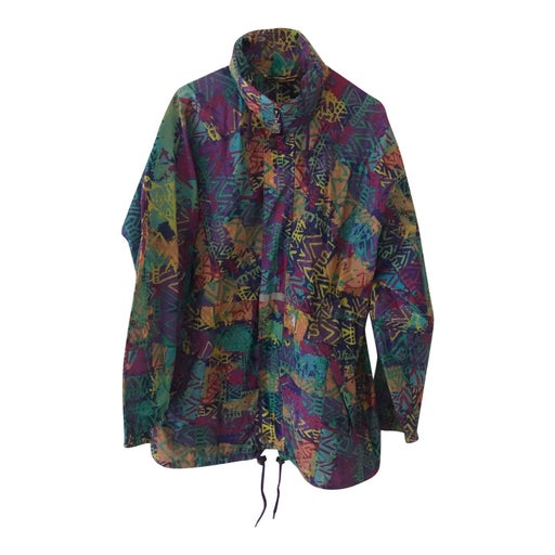 80's colorful rain jacket