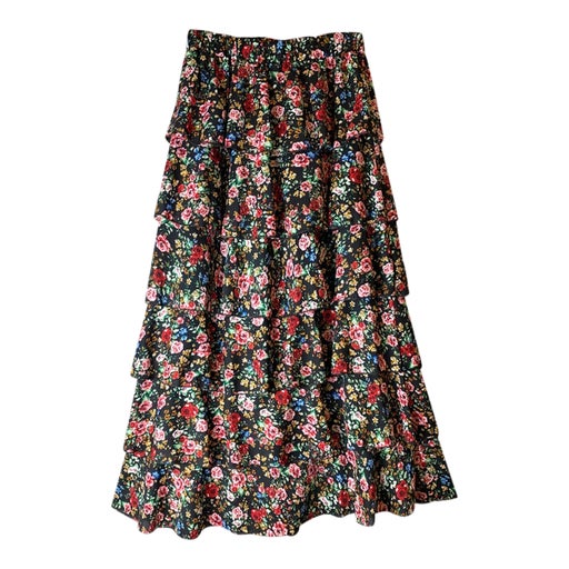 80&#39;s floral skirt