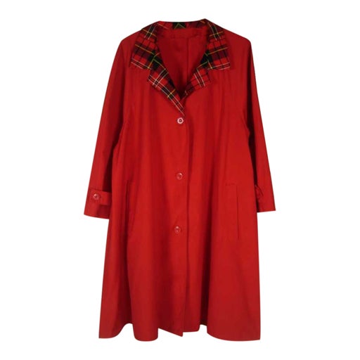 80&#39;s red trench coat
