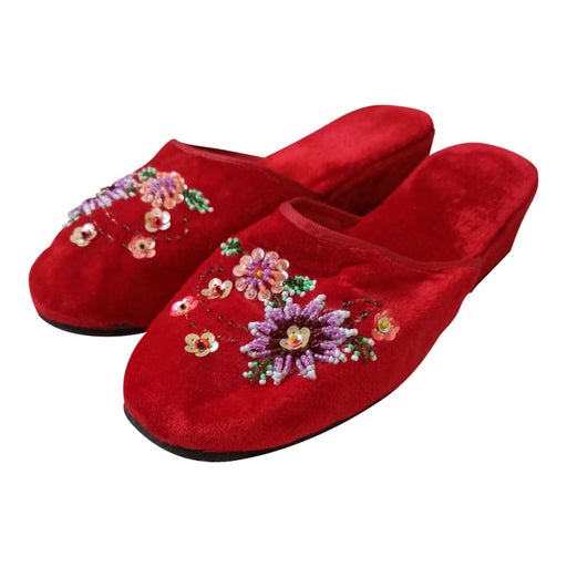 Mules en velours