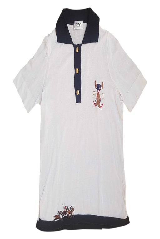 Embroidered knit polo shirt