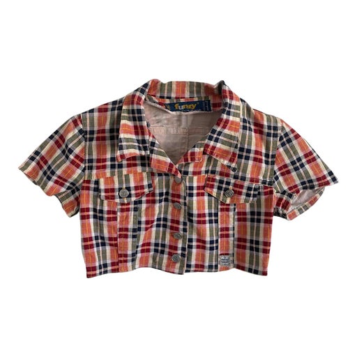 Checked crop top