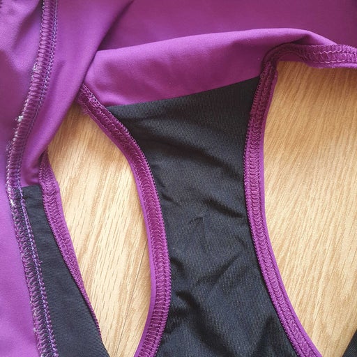 purple swimsuit