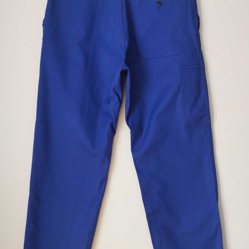 Blue work trousers