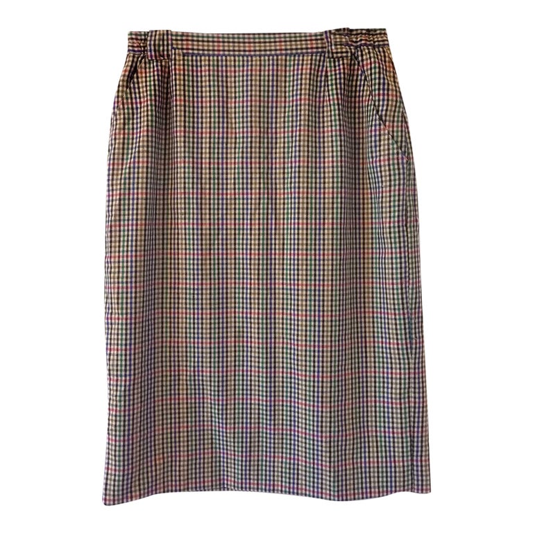 Jupe midi vichy pour femme Imparfaite