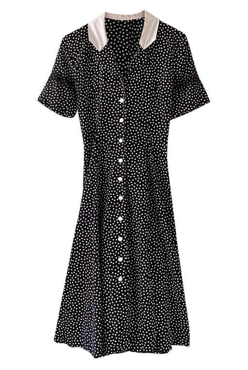 Polka Dot Buttoned Dress
