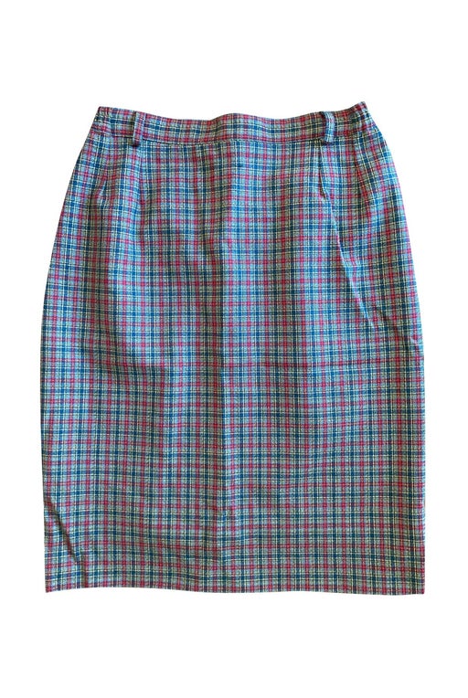 Checked pencil skirt