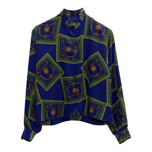 80&#39;s patterned blouse