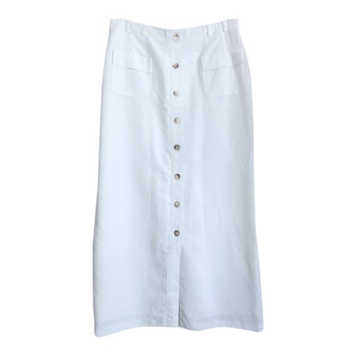 Buttoned cotton skirt