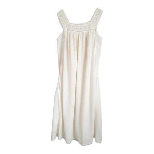 Embroidered ecru dress