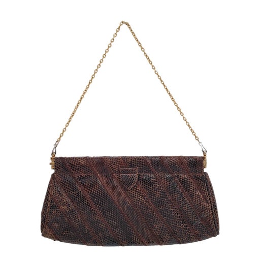 Sac baguette en cuir exotique