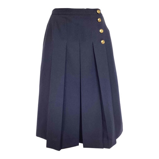 Blue pleated skirt
