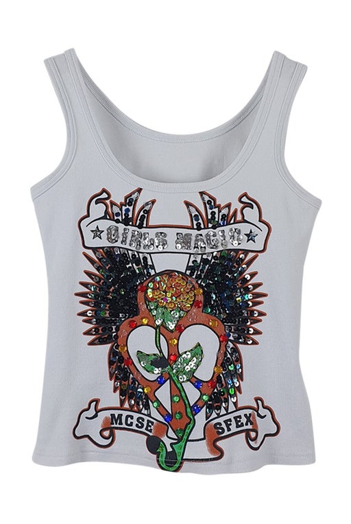 Embroidered tank top