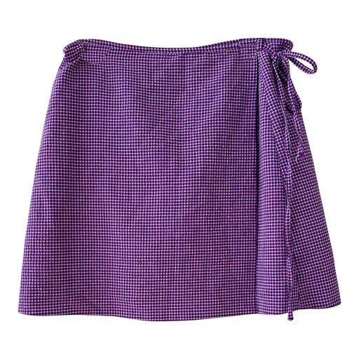 Gingham wrap skirt