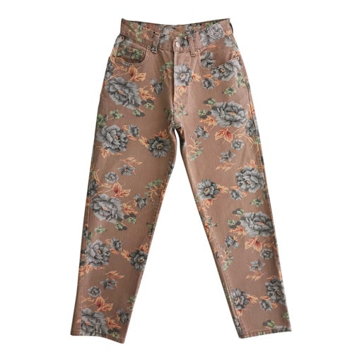 Jean à fleurs