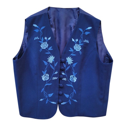80's embroidered vest