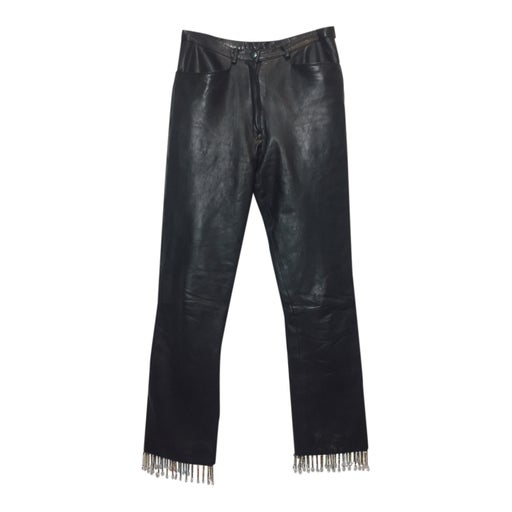 Beaded leather pants