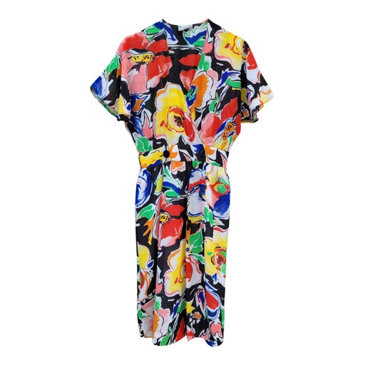 Robe portefeuille à fleurs
