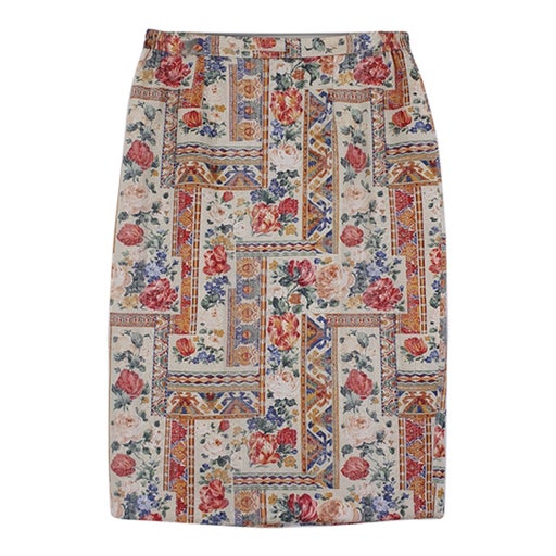 80's floral skirt