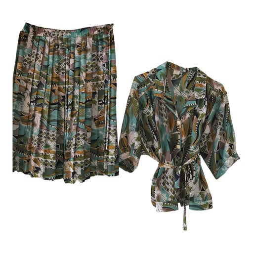 80's pleated skirt set
