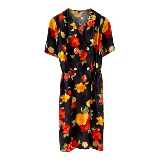 Robe portefeuille à fleurs