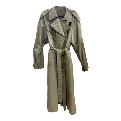 Khaki belted trench coat