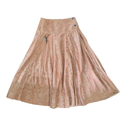 Python leather skirt