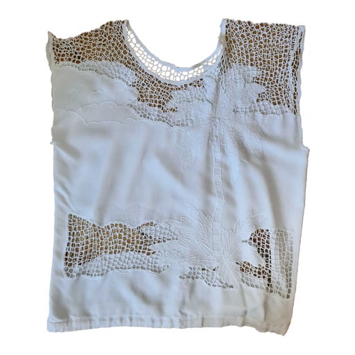 Embroidered cotton top