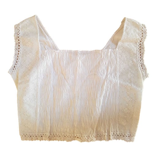 Embroidered crop top