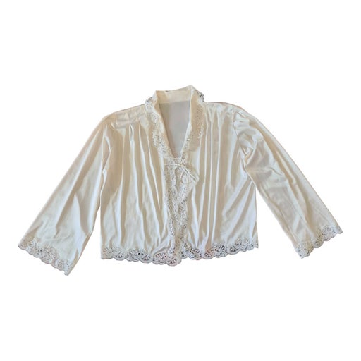 Satin jacket with lace