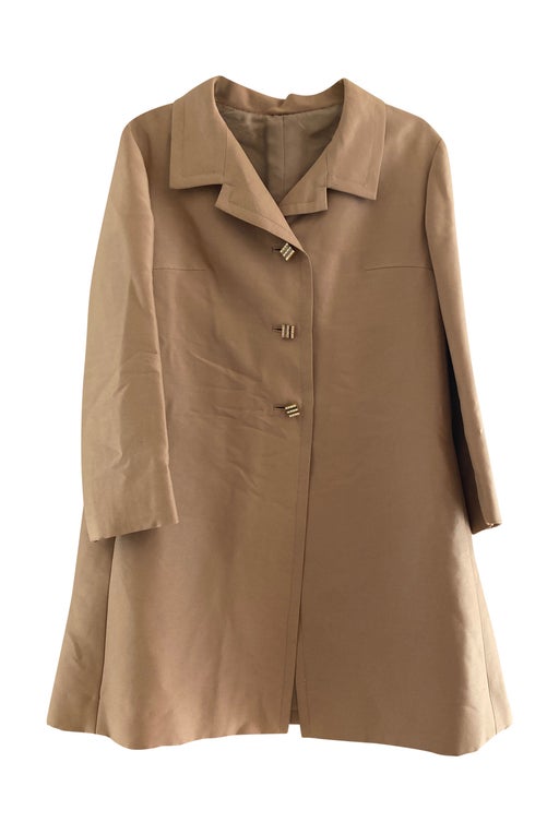60's beige trench coat