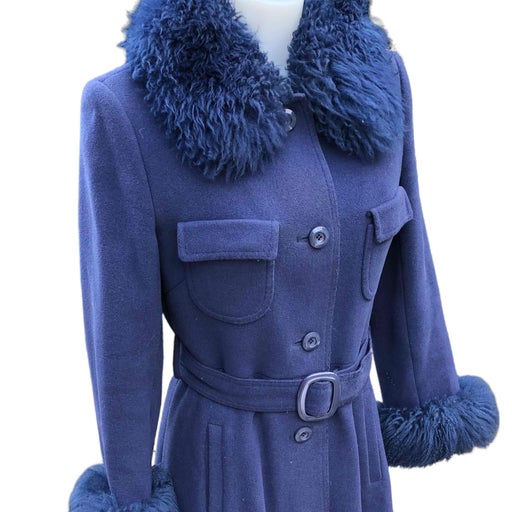 70's navy blue coat