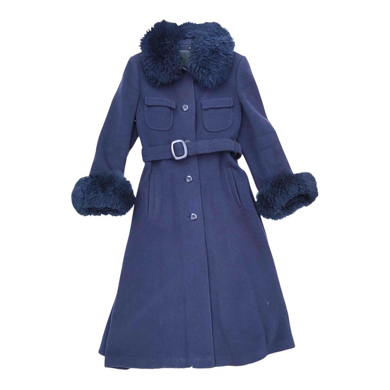 70's navy blue coat
