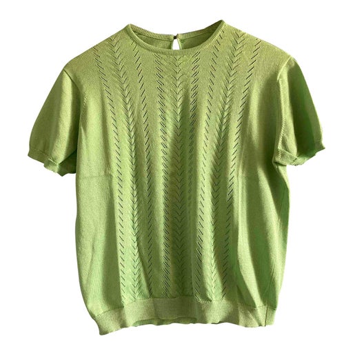 Green knit top
