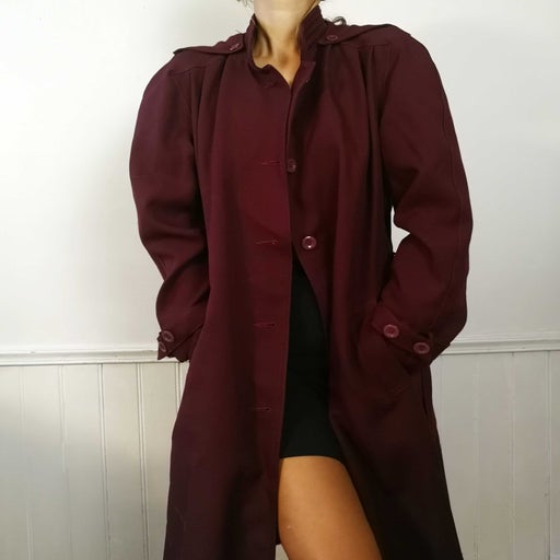 Trench bordeaux pour femme Imparfaite