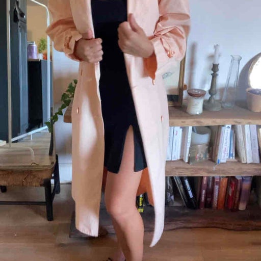 Pink trench coat