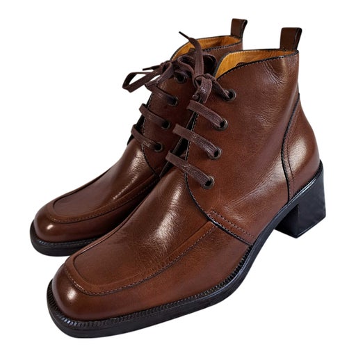 Leather ankle boots
